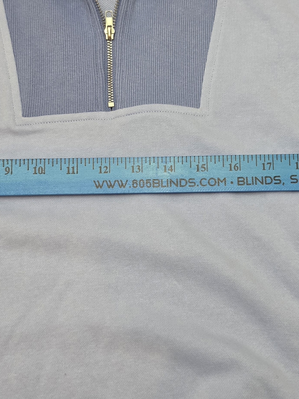 White Birch Light Blue Quarter-Zip Pullover - Picture 5 of 8